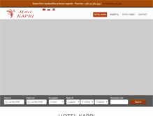 Tablet Screenshot of hotelkapri.com